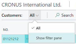 Show filter pane