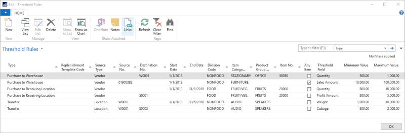 Set Up Threshold How to: Set Up Thresholds